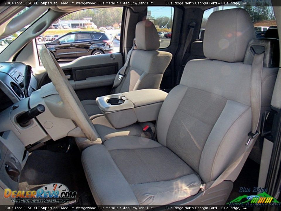 2004 Ford F150 XLT SuperCab Medium Wedgewood Blue Metallic / Medium/Dark Flint Photo #11