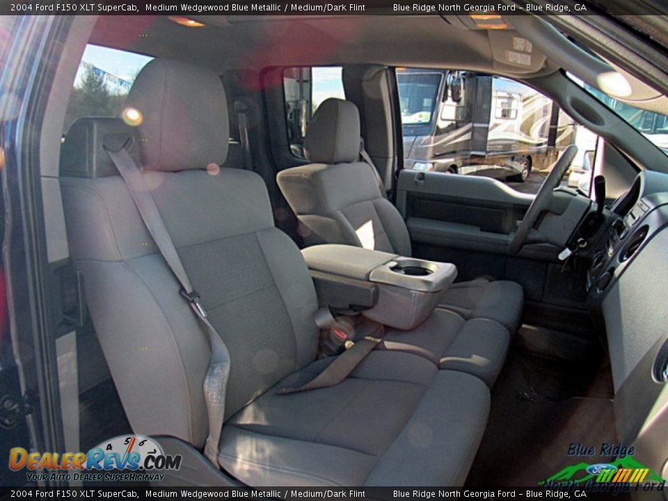 2004 Ford F150 XLT SuperCab Medium Wedgewood Blue Metallic / Medium/Dark Flint Photo #13