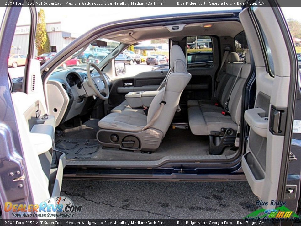 2004 Ford F150 XLT SuperCab Medium Wedgewood Blue Metallic / Medium/Dark Flint Photo #14
