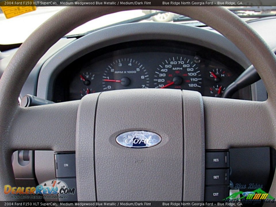 2004 Ford F150 XLT SuperCab Medium Wedgewood Blue Metallic / Medium/Dark Flint Photo #19