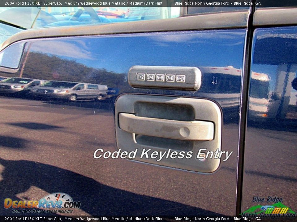 2004 Ford F150 XLT SuperCab Medium Wedgewood Blue Metallic / Medium/Dark Flint Photo #23