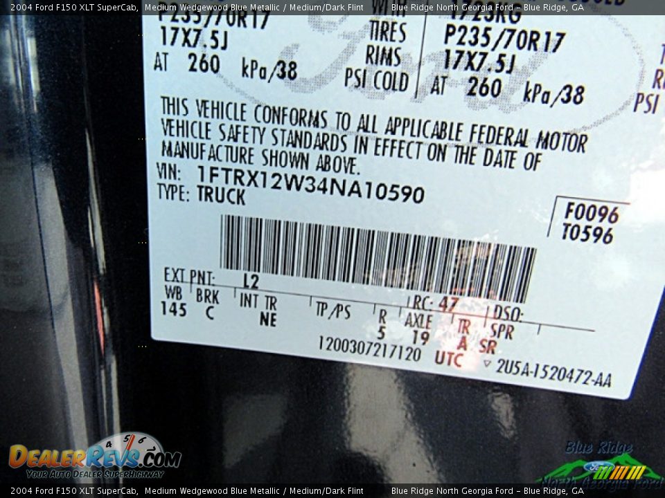 2004 Ford F150 XLT SuperCab Medium Wedgewood Blue Metallic / Medium/Dark Flint Photo #24