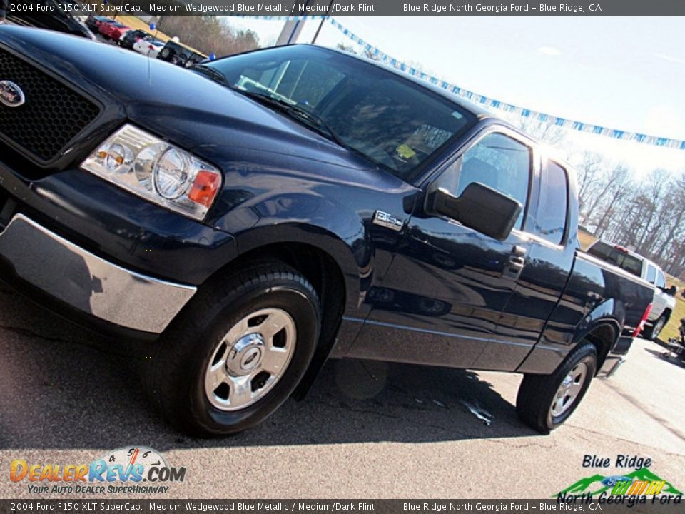 2004 Ford F150 XLT SuperCab Medium Wedgewood Blue Metallic / Medium/Dark Flint Photo #26