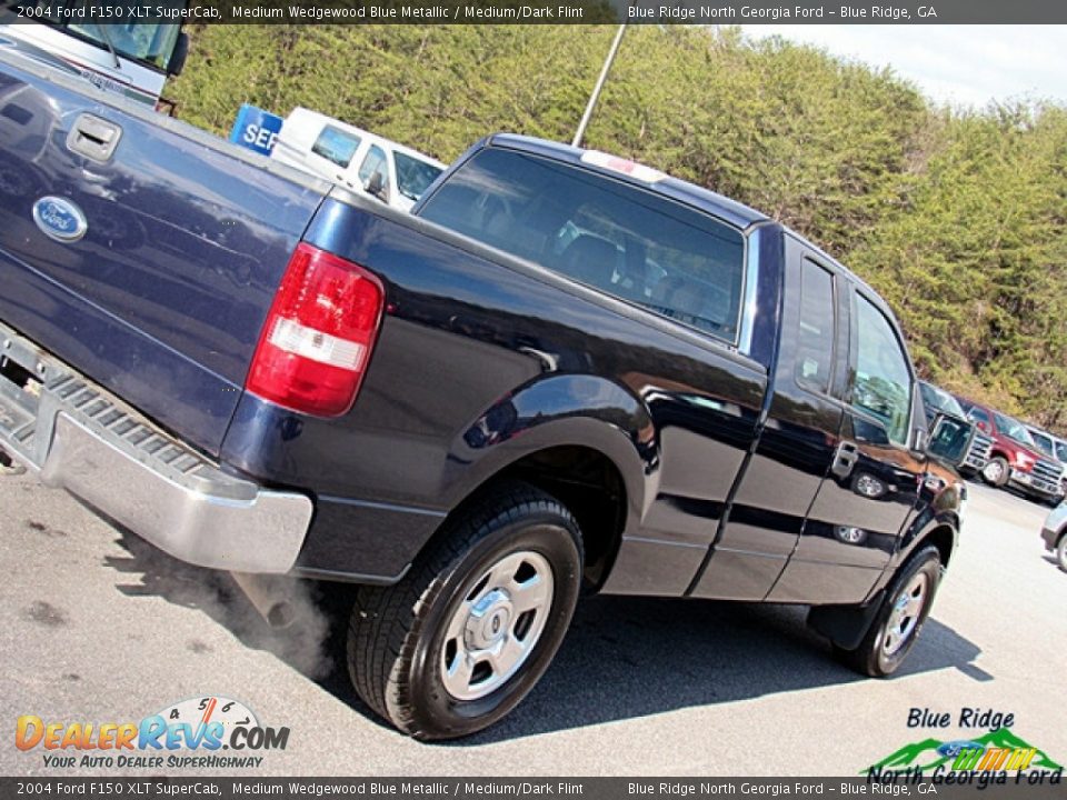 2004 Ford F150 XLT SuperCab Medium Wedgewood Blue Metallic / Medium/Dark Flint Photo #28