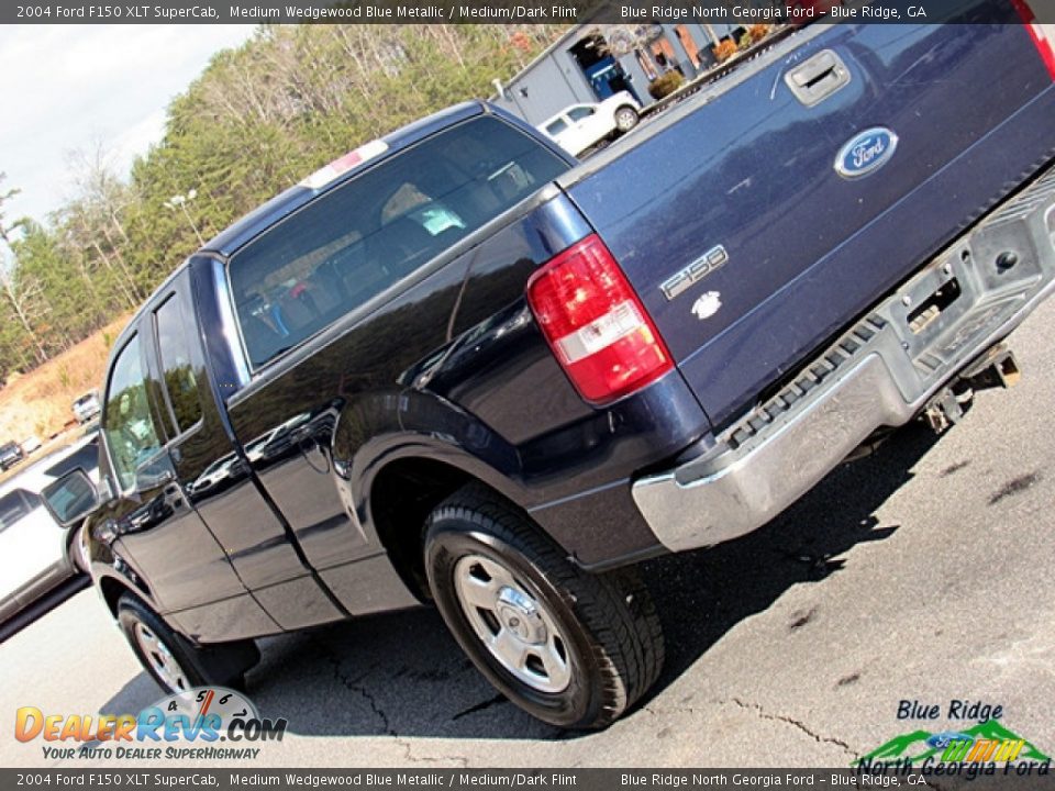 2004 Ford F150 XLT SuperCab Medium Wedgewood Blue Metallic / Medium/Dark Flint Photo #29