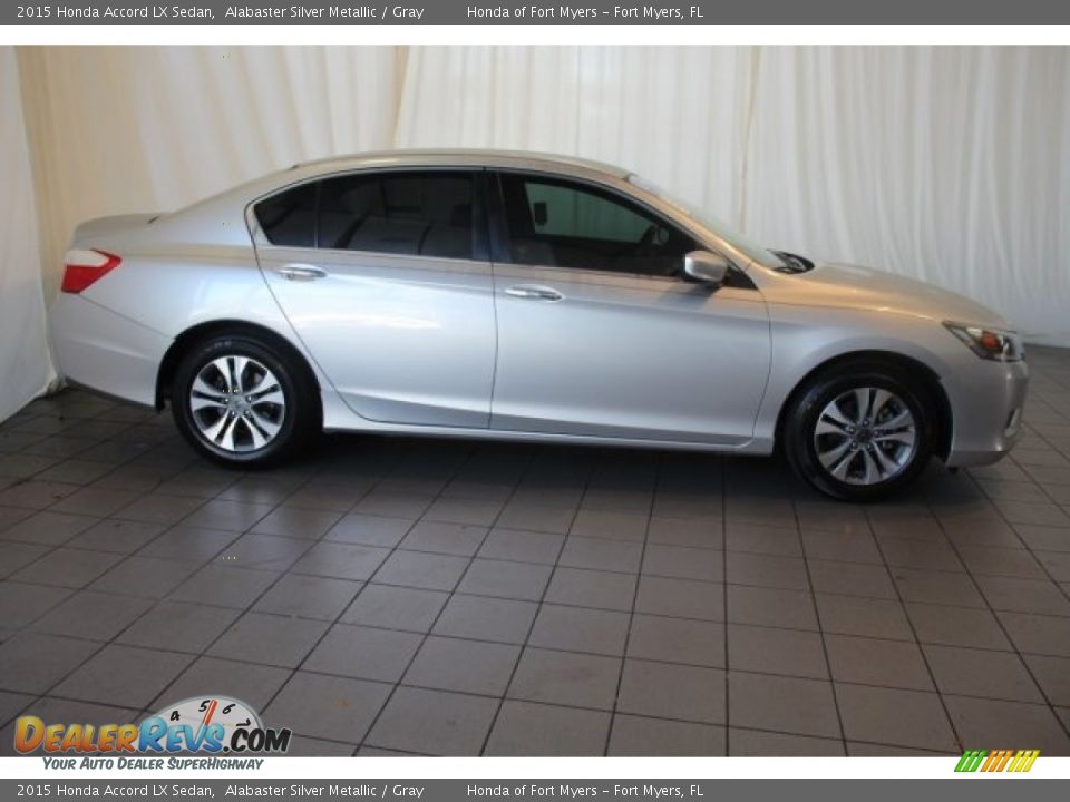 2015 Honda Accord LX Sedan Alabaster Silver Metallic / Gray Photo #3