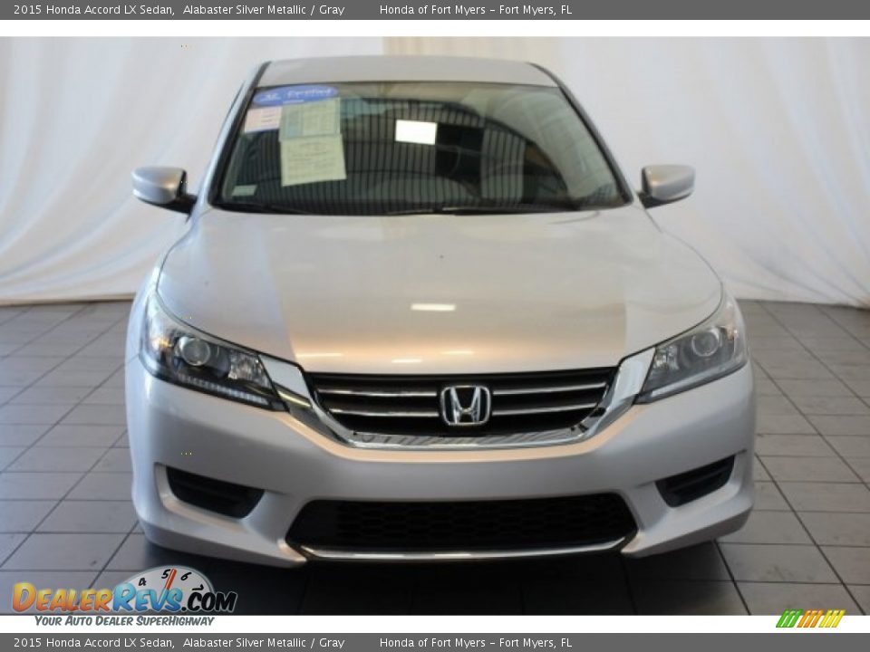 2015 Honda Accord LX Sedan Alabaster Silver Metallic / Gray Photo #4