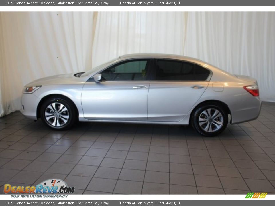 2015 Honda Accord LX Sedan Alabaster Silver Metallic / Gray Photo #5