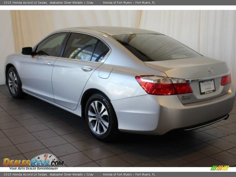 2015 Honda Accord LX Sedan Alabaster Silver Metallic / Gray Photo #6