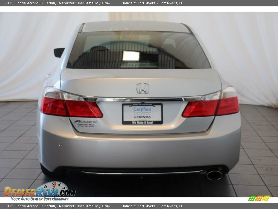 2015 Honda Accord LX Sedan Alabaster Silver Metallic / Gray Photo #7