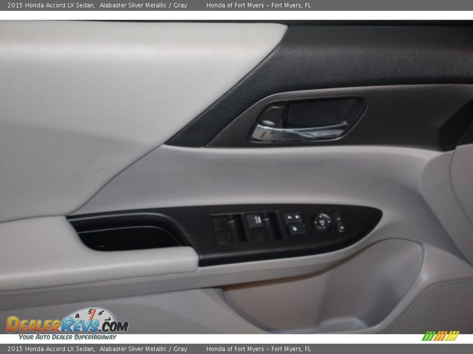 2015 Honda Accord LX Sedan Alabaster Silver Metallic / Gray Photo #9