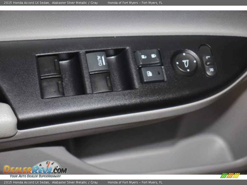 2015 Honda Accord LX Sedan Alabaster Silver Metallic / Gray Photo #10