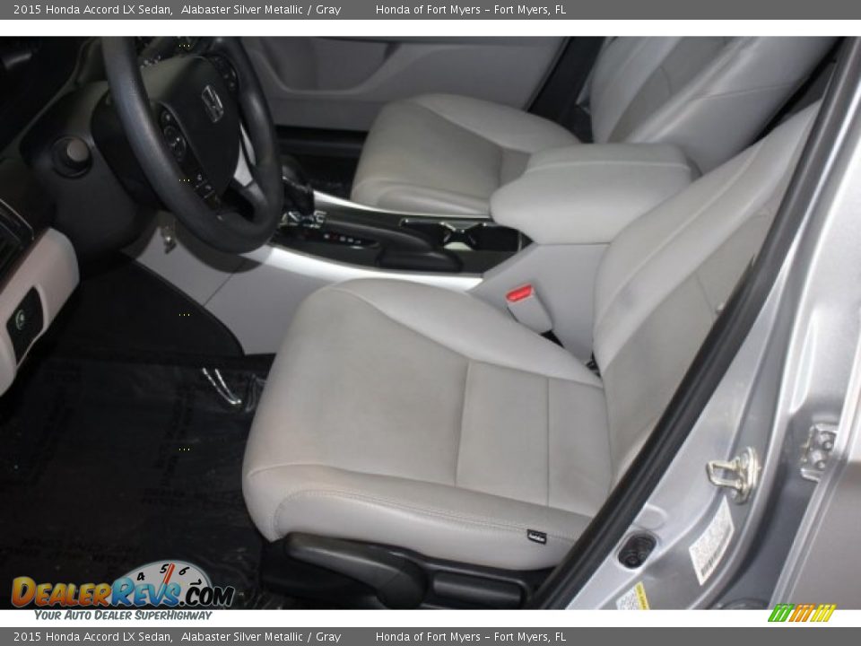 2015 Honda Accord LX Sedan Alabaster Silver Metallic / Gray Photo #11