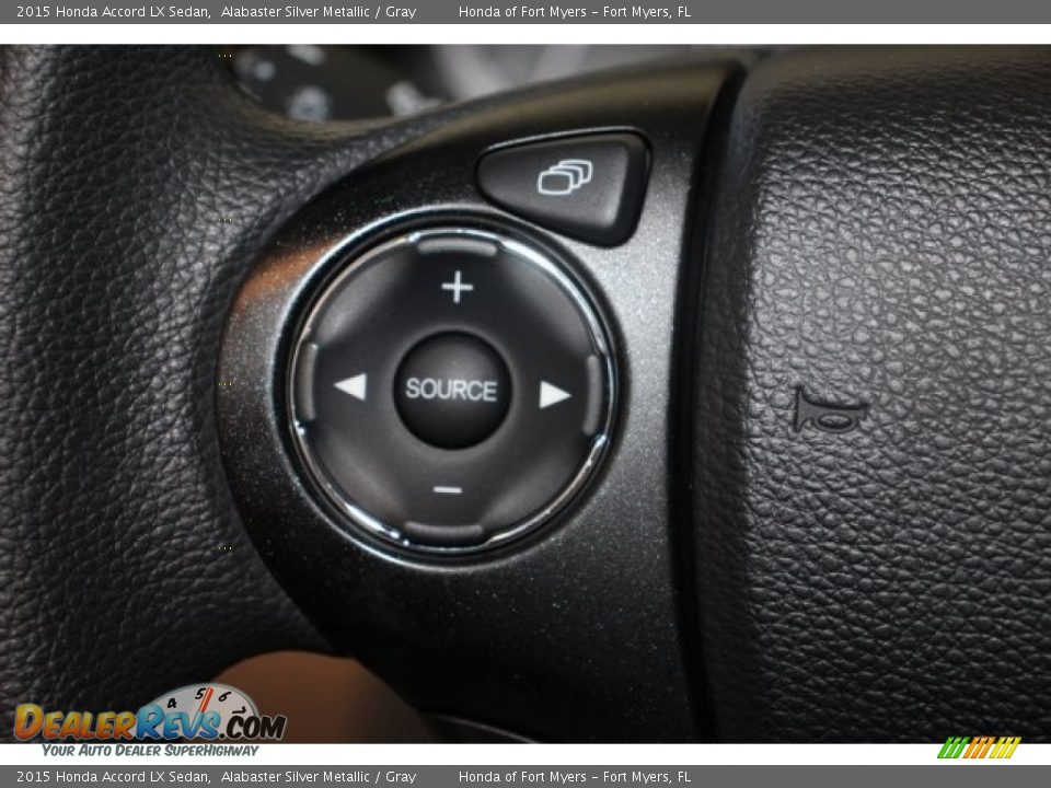 2015 Honda Accord LX Sedan Alabaster Silver Metallic / Gray Photo #13