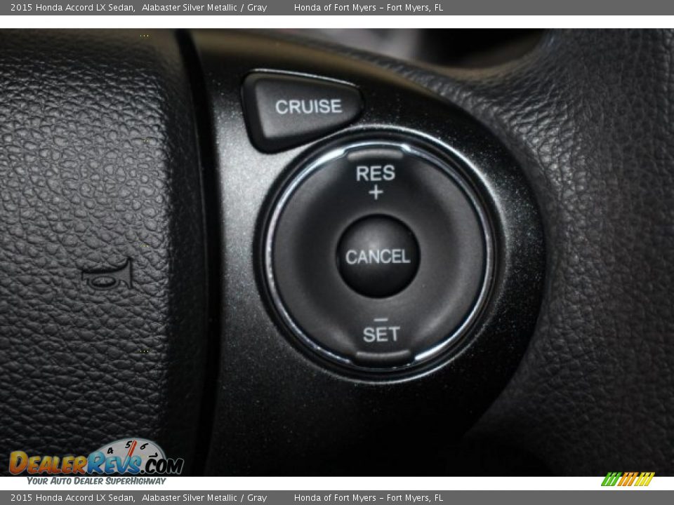 2015 Honda Accord LX Sedan Alabaster Silver Metallic / Gray Photo #14