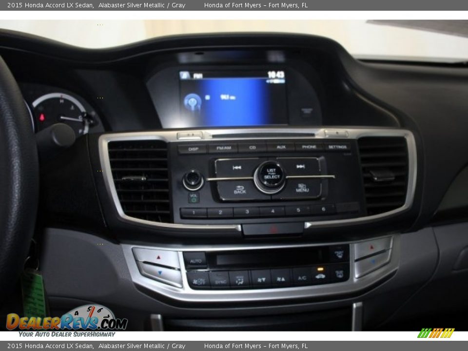 2015 Honda Accord LX Sedan Alabaster Silver Metallic / Gray Photo #17