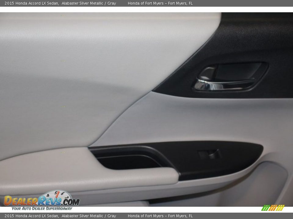 2015 Honda Accord LX Sedan Alabaster Silver Metallic / Gray Photo #23