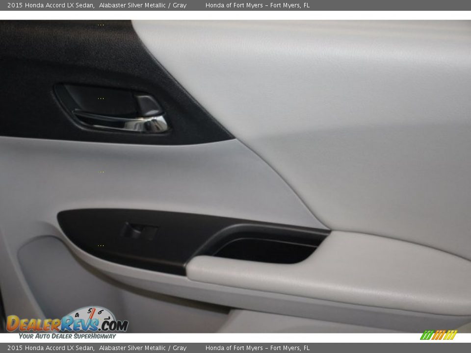 2015 Honda Accord LX Sedan Alabaster Silver Metallic / Gray Photo #26