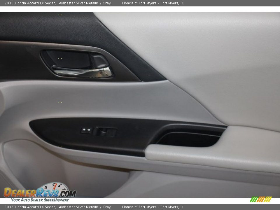 2015 Honda Accord LX Sedan Alabaster Silver Metallic / Gray Photo #27