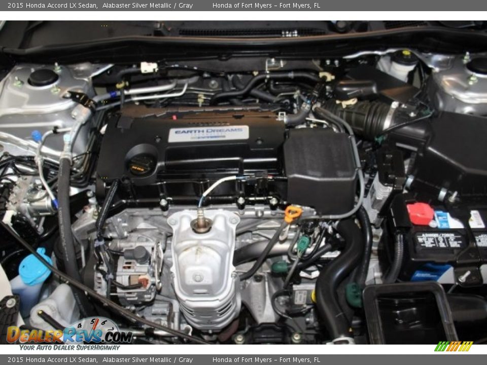 2015 Honda Accord LX Sedan Alabaster Silver Metallic / Gray Photo #29