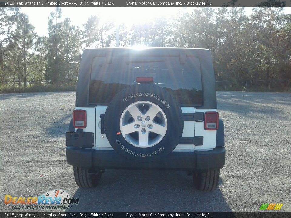 2018 Jeep Wrangler Unlimited Sport 4x4 Bright White / Black Photo #4