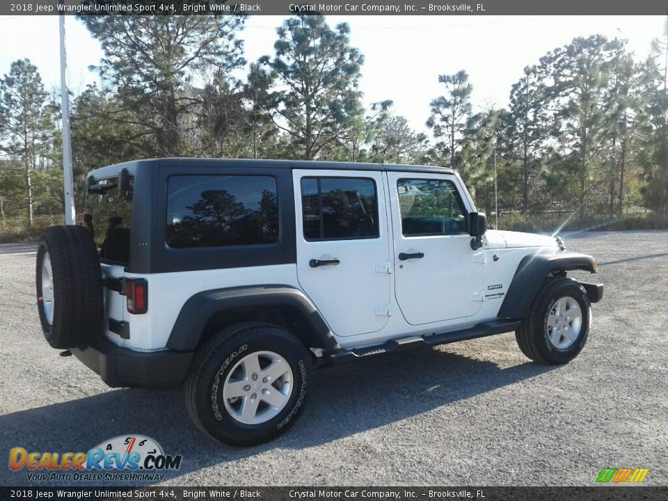 2018 Jeep Wrangler Unlimited Sport 4x4 Bright White / Black Photo #5