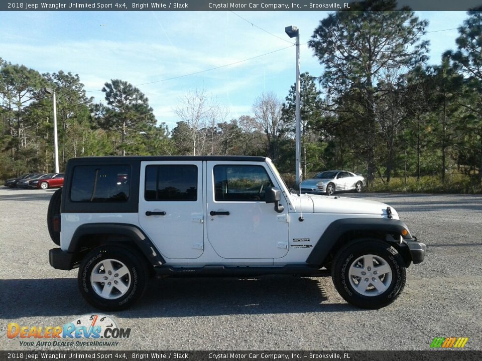 2018 Jeep Wrangler Unlimited Sport 4x4 Bright White / Black Photo #6