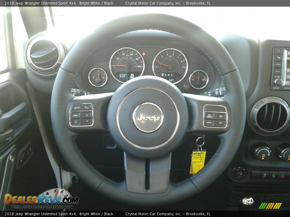 2018 Jeep Wrangler Unlimited Sport 4x4 Bright White / Black Photo #14