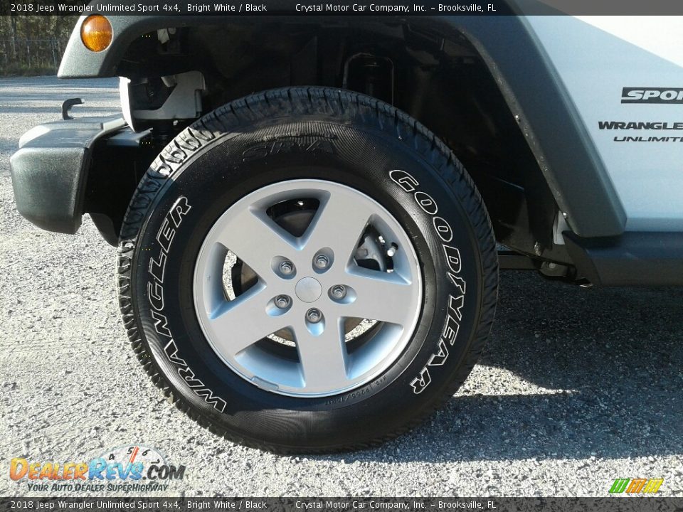 2018 Jeep Wrangler Unlimited Sport 4x4 Bright White / Black Photo #20