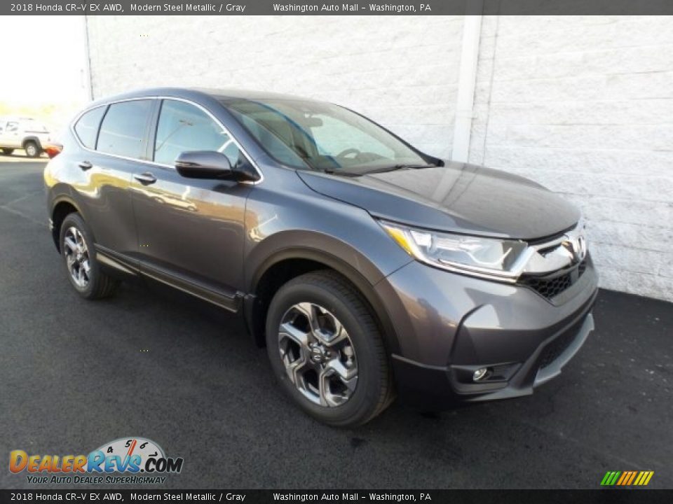 2018 Honda CR-V EX AWD Modern Steel Metallic / Gray Photo #1