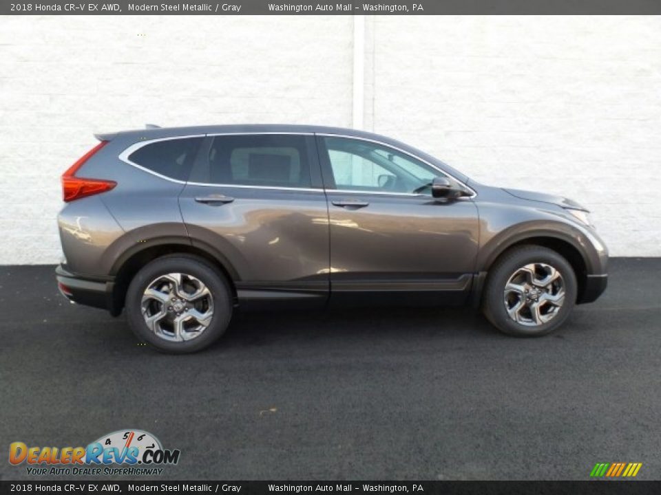 2018 Honda CR-V EX AWD Modern Steel Metallic / Gray Photo #2