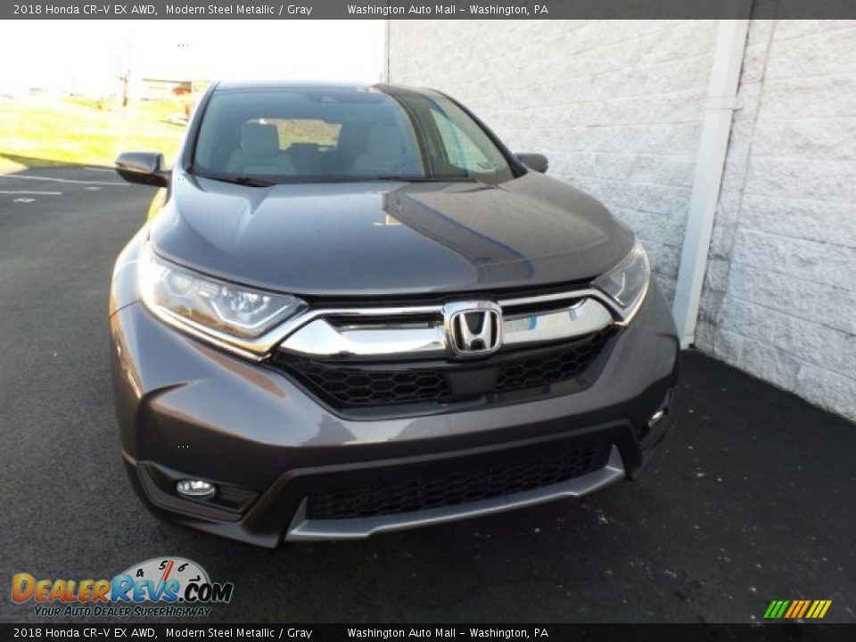 2018 Honda CR-V EX AWD Modern Steel Metallic / Gray Photo #3