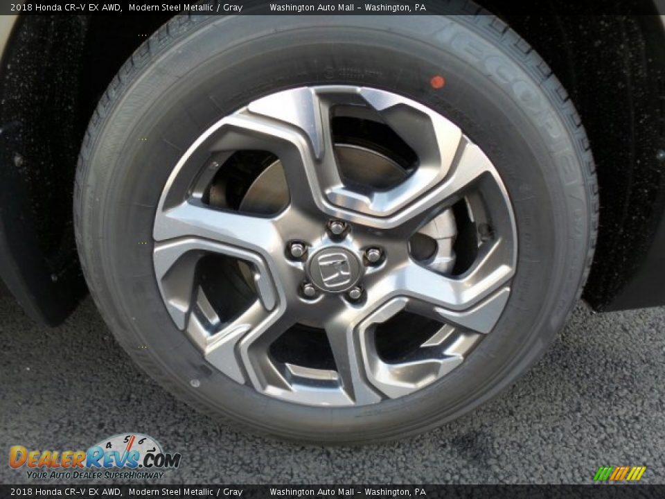 2018 Honda CR-V EX AWD Modern Steel Metallic / Gray Photo #4