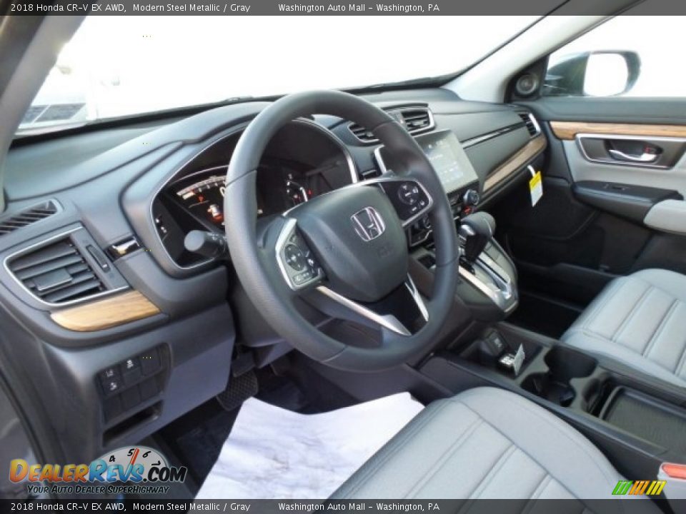 2018 Honda CR-V EX AWD Modern Steel Metallic / Gray Photo #8