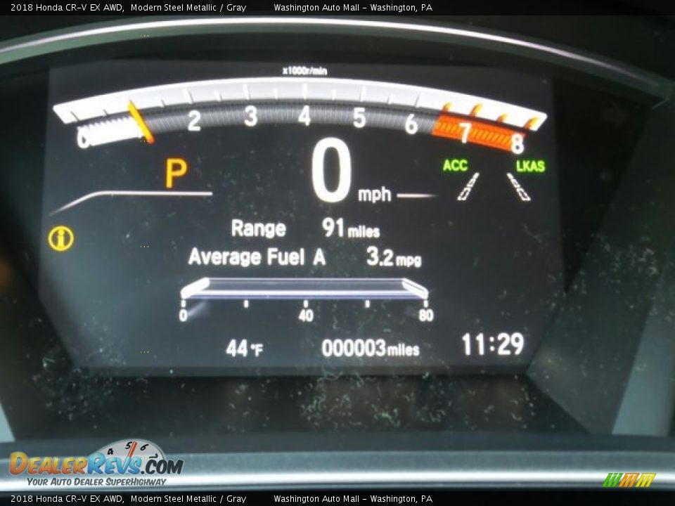 2018 Honda CR-V EX AWD Modern Steel Metallic / Gray Photo #13