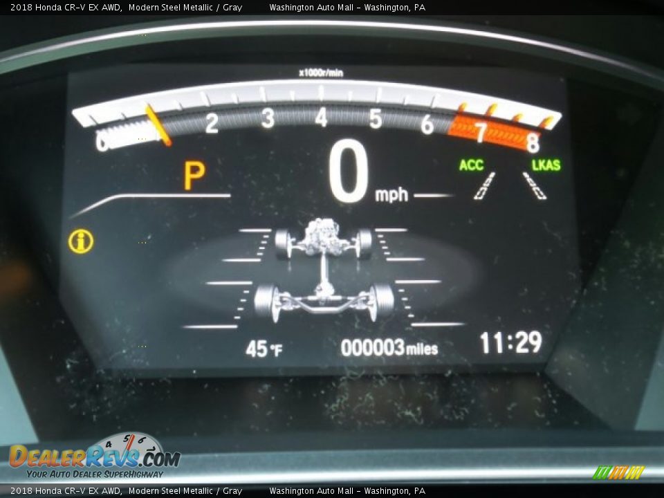 2018 Honda CR-V EX AWD Modern Steel Metallic / Gray Photo #15