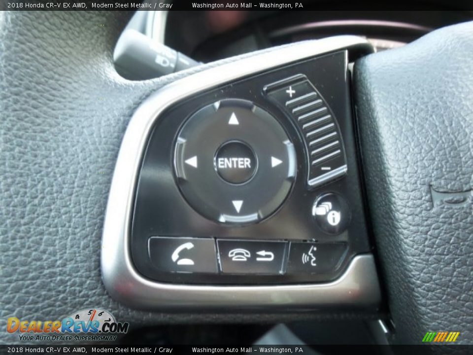 2018 Honda CR-V EX AWD Modern Steel Metallic / Gray Photo #17