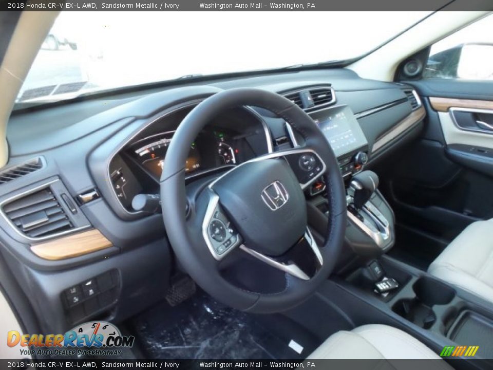 2018 Honda CR-V EX-L AWD Sandstorm Metallic / Ivory Photo #9