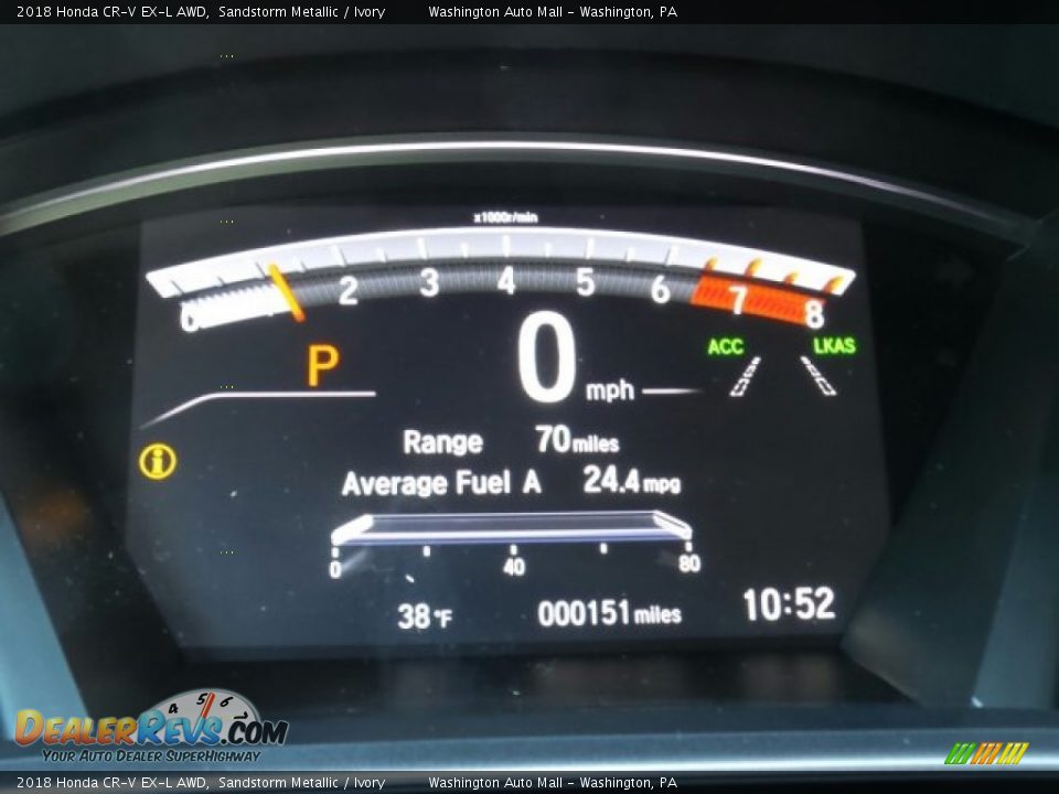 2018 Honda CR-V EX-L AWD Sandstorm Metallic / Ivory Photo #15