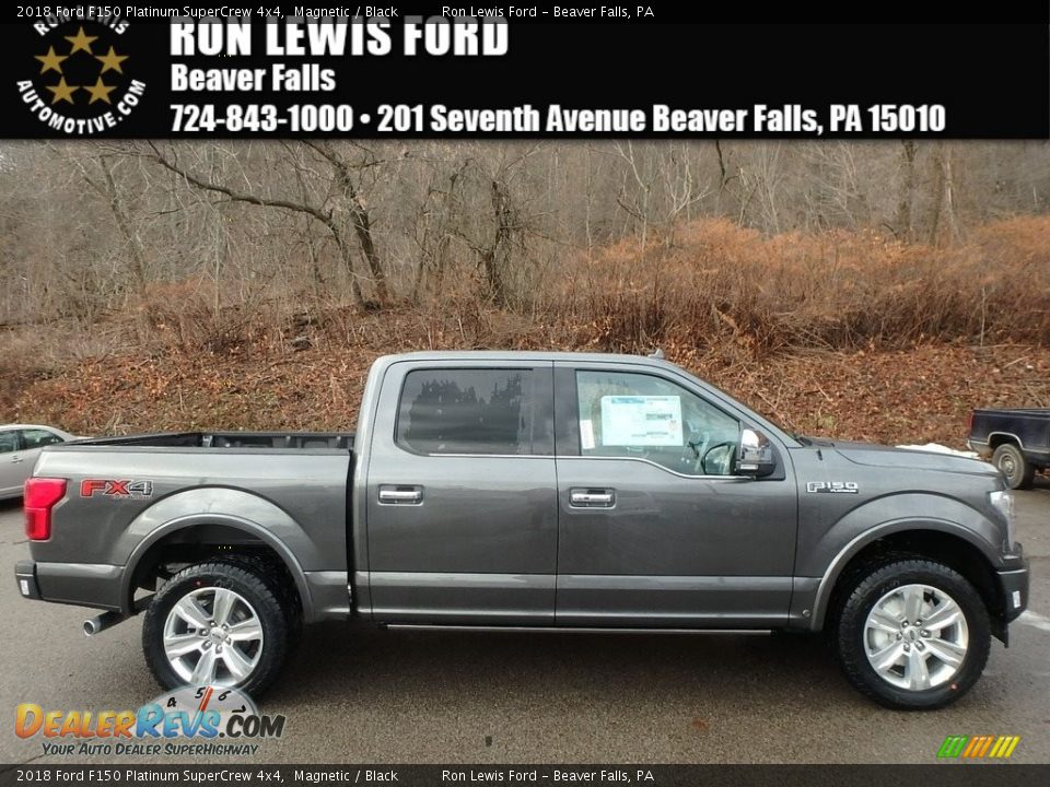 2018 Ford F150 Platinum SuperCrew 4x4 Magnetic / Black Photo #1