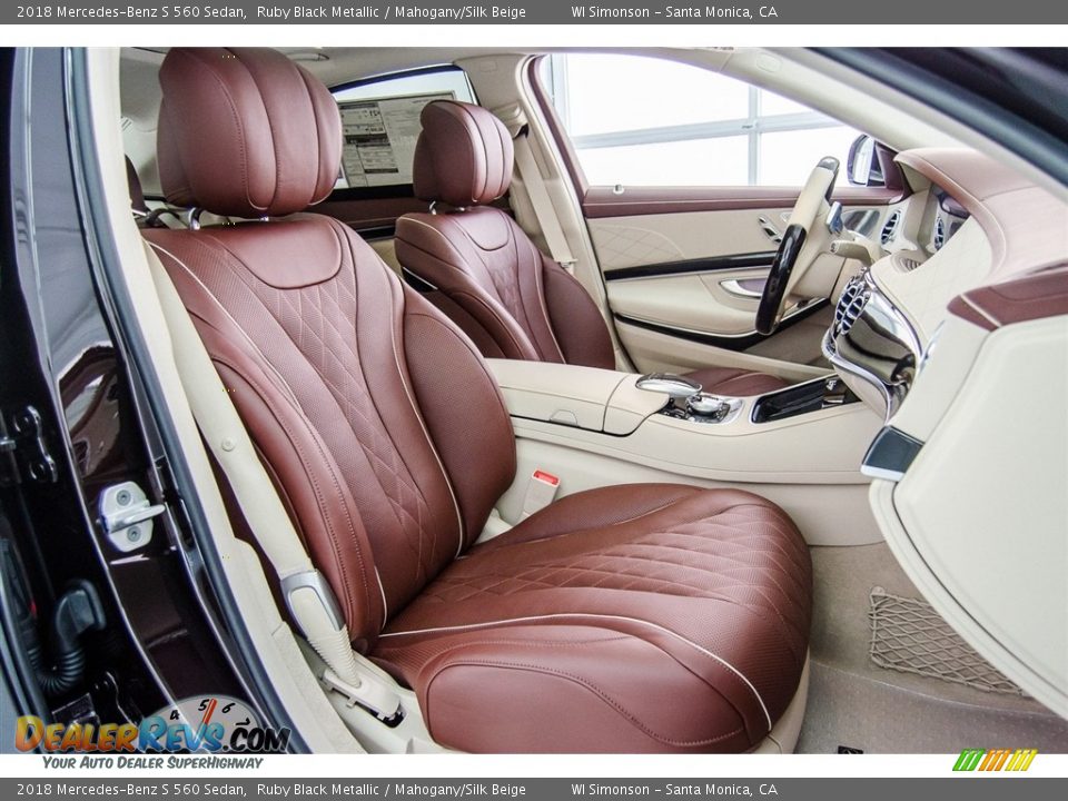 Mahogany/Silk Beige Interior - 2018 Mercedes-Benz S 560 Sedan Photo #2