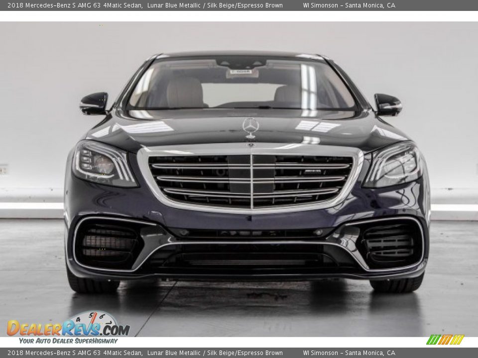 2018 Mercedes-Benz S AMG 63 4Matic Sedan Lunar Blue Metallic / Silk Beige/Espresso Brown Photo #2