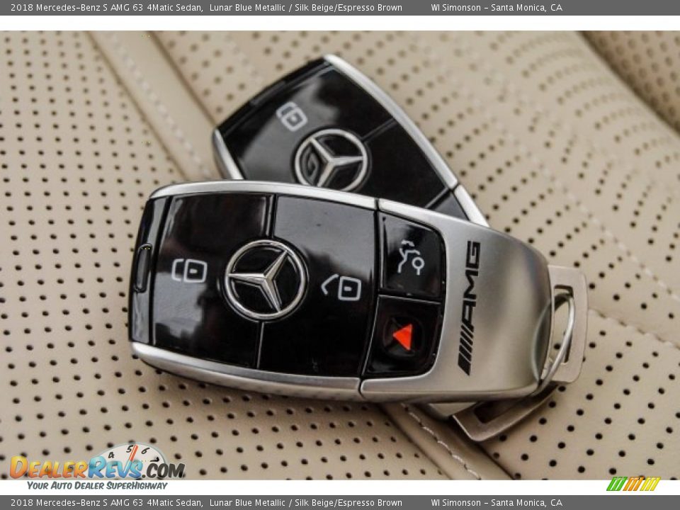 2018 Mercedes-Benz S AMG 63 4Matic Sedan Lunar Blue Metallic / Silk Beige/Espresso Brown Photo #11