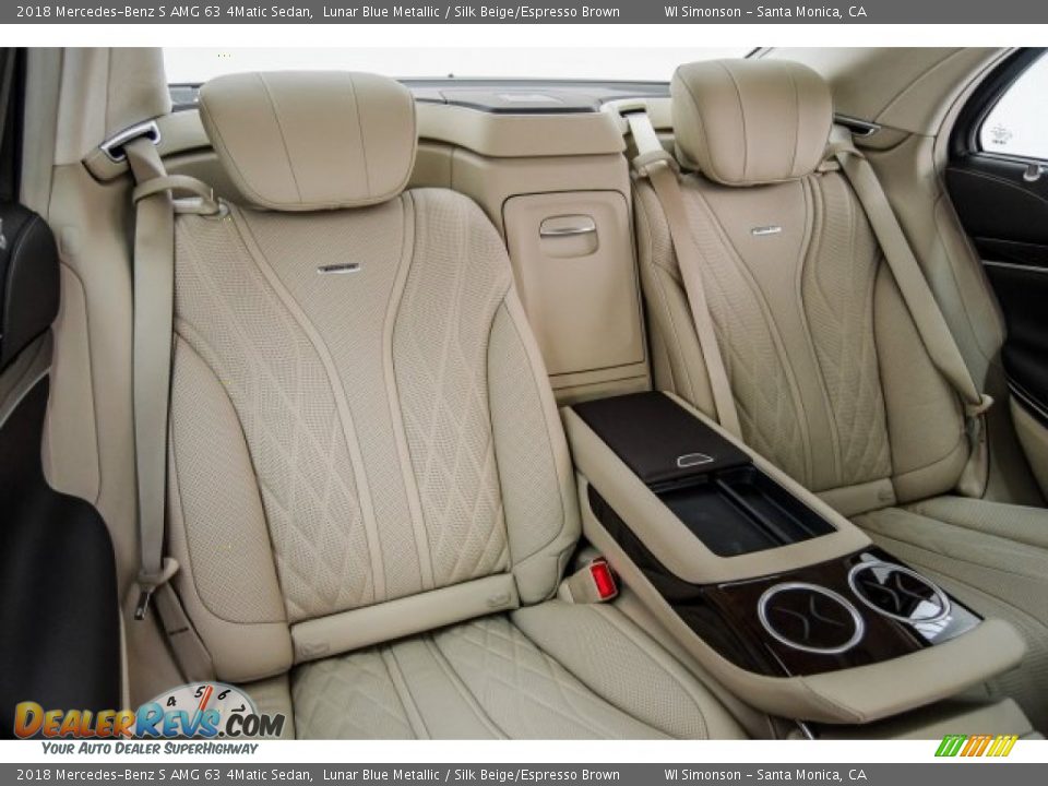 2018 Mercedes-Benz S AMG 63 4Matic Sedan Lunar Blue Metallic / Silk Beige/Espresso Brown Photo #12