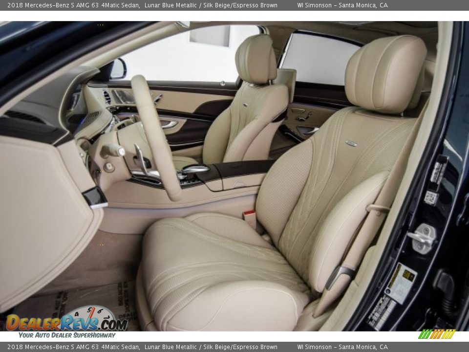 2018 Mercedes-Benz S AMG 63 4Matic Sedan Lunar Blue Metallic / Silk Beige/Espresso Brown Photo #16