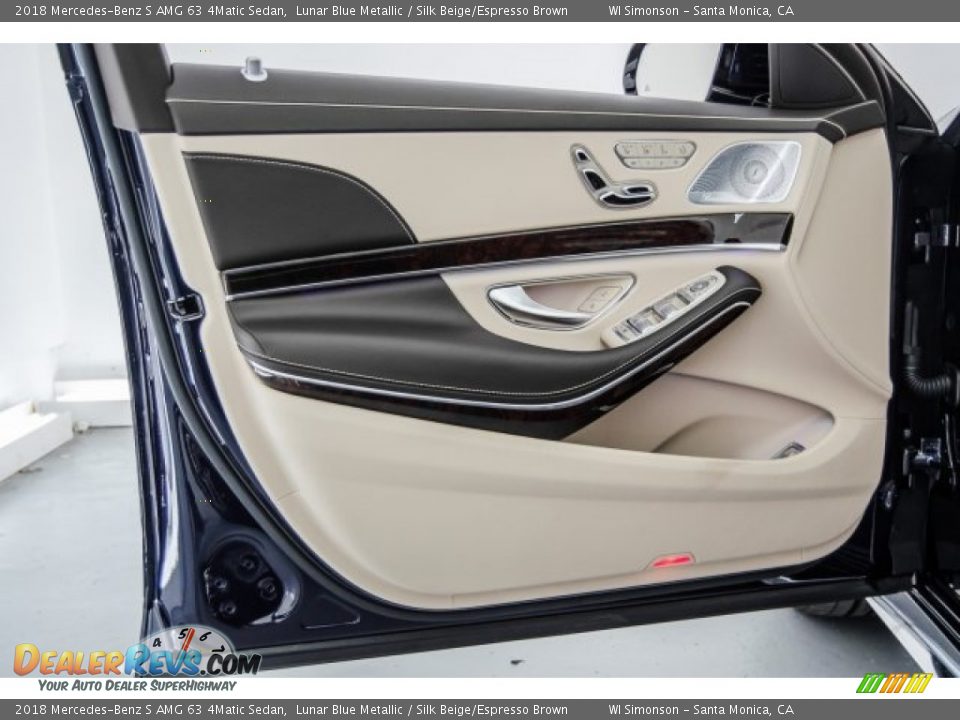 2018 Mercedes-Benz S AMG 63 4Matic Sedan Lunar Blue Metallic / Silk Beige/Espresso Brown Photo #24
