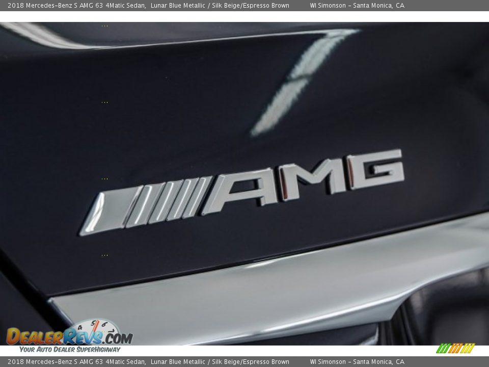 2018 Mercedes-Benz S AMG 63 4Matic Sedan Lunar Blue Metallic / Silk Beige/Espresso Brown Photo #26