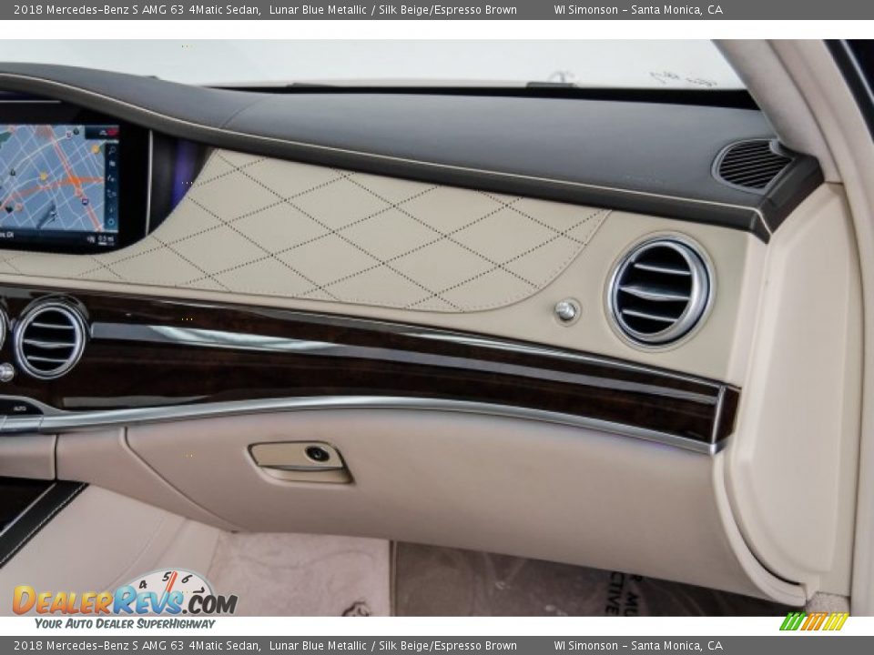 2018 Mercedes-Benz S AMG 63 4Matic Sedan Lunar Blue Metallic / Silk Beige/Espresso Brown Photo #27