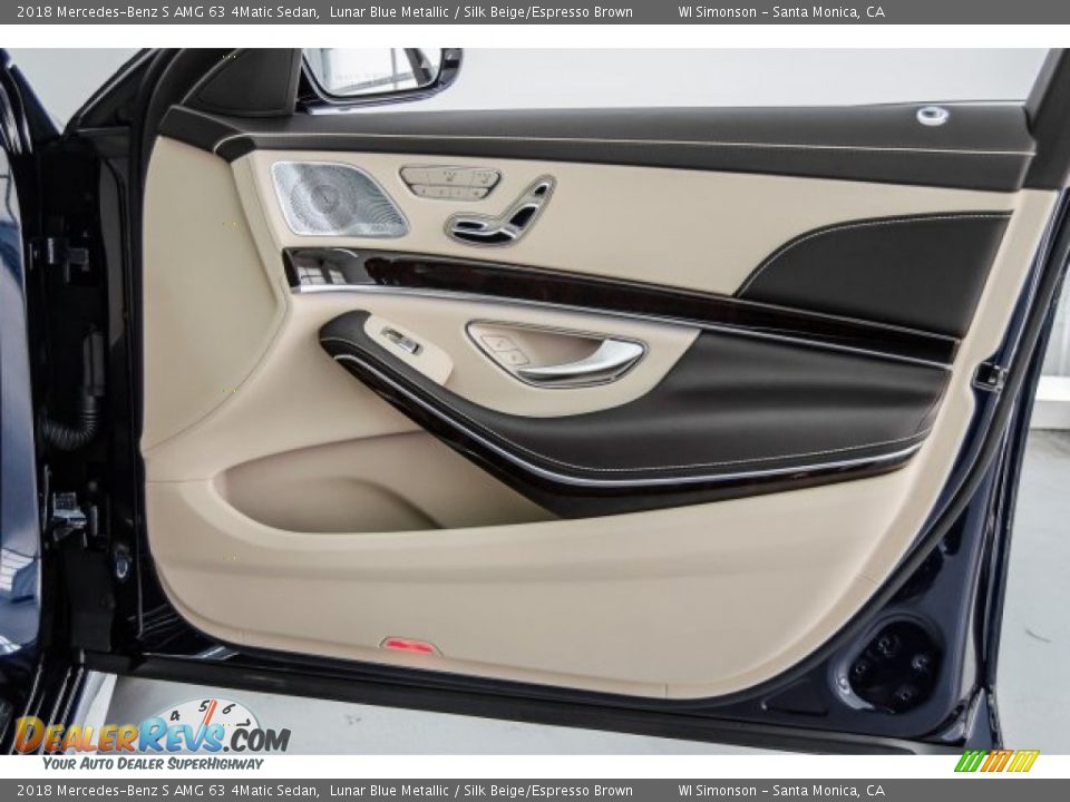 2018 Mercedes-Benz S AMG 63 4Matic Sedan Lunar Blue Metallic / Silk Beige/Espresso Brown Photo #29
