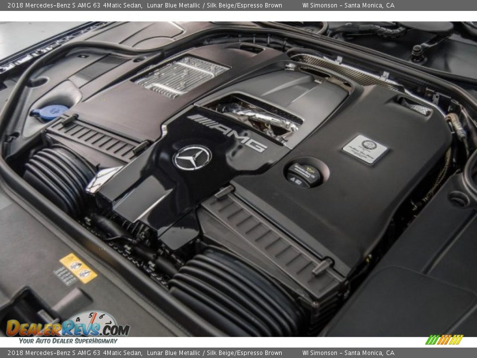 2018 Mercedes-Benz S AMG 63 4Matic Sedan Lunar Blue Metallic / Silk Beige/Espresso Brown Photo #30